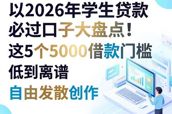 2026年学生贷款必过口子大盘点!这5个5000借款门槛低到离谱