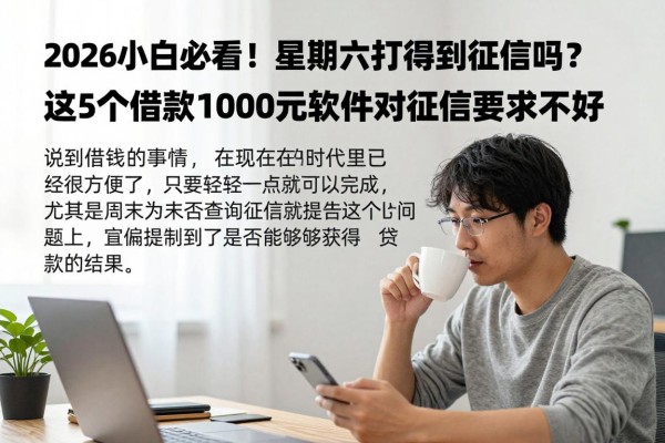 2026小白必看!星期六打得到征信吗?这5个借款1000元软件对征信要求不高