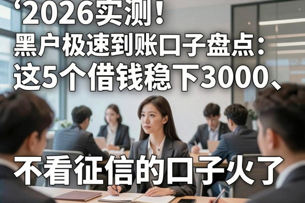 2026实测!黑户极速到账口子盘点:这5个借钱稳下3000、不看征信的口子火了