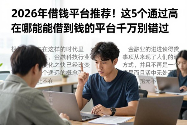 2026年借钱平台推荐!这5个通过率高在哪能借到钱的平台千万别错过