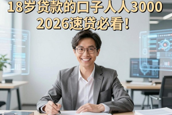 18岁贷款的口子人人3000，2026速贷必看！这5个18岁借钱1000的口子速速收藏