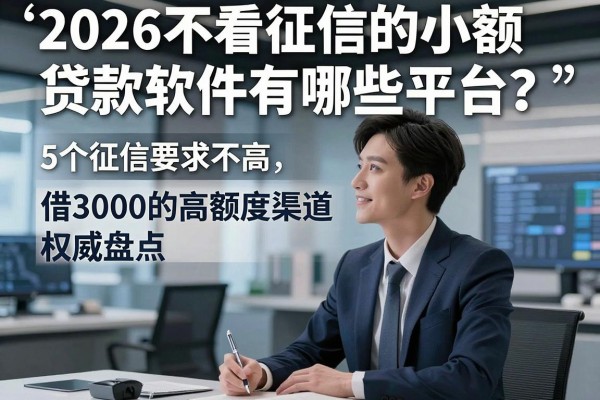 2026不看征信的小额贷款软件有哪些平台？5个征信要求不高、借3000的高额度渠道权威盘点！