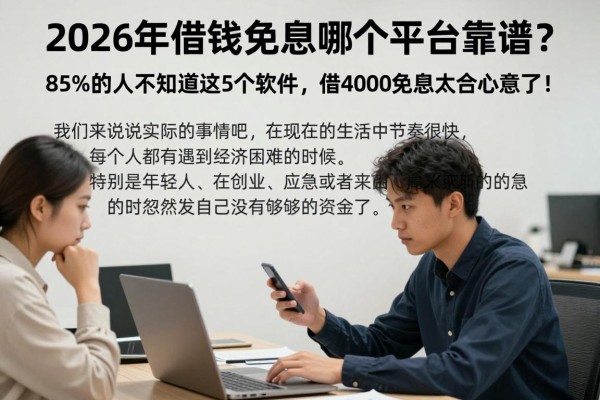 2026年借钱免利息哪个平台靠谱？85%的人不知道这5个软件，借4000免息太合心意了！