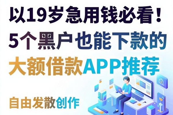 19岁急用钱必看！5个黑户也能下款的大额借款APP推荐