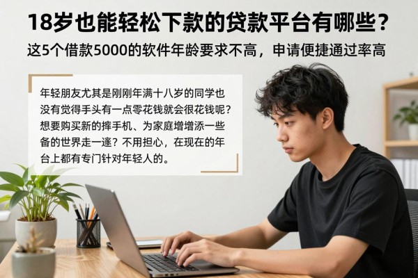 18岁也能轻松下款的贷款平台有哪些？这5个借款5000的软件年龄要求不高，申请便捷通过率高