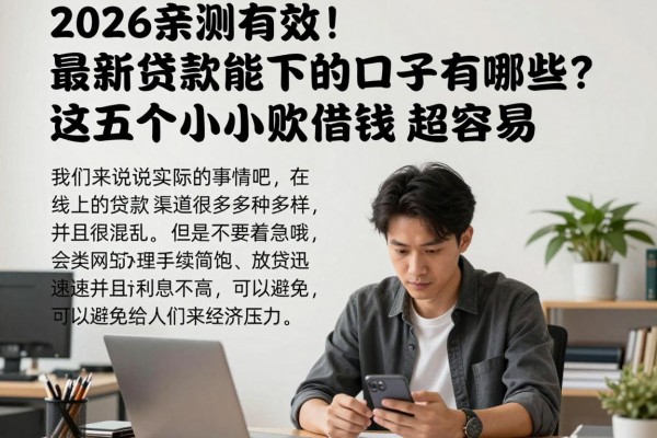 2026亲测有效!最新贷款能下的口子有哪些?这五个小额贷款借钱超容易