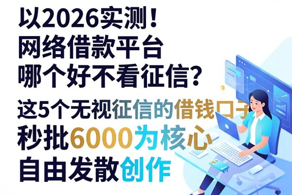 2026实测!网络借款平台哪个好不看征信?这5个无视征信的借钱口子秒批6000