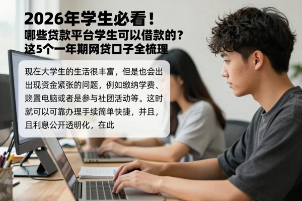 2026年学生必看!哪些贷款平台学生可以借款的?这5个一年期网贷口子全梳理