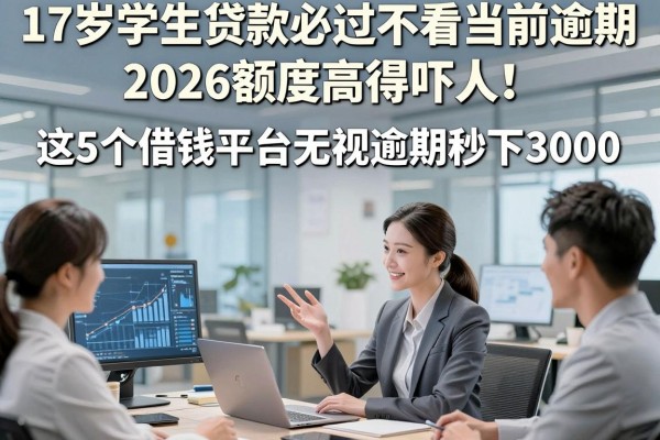 17岁学生贷款必过不看当前逾期，2026额度高得吓人！这5个借钱平台无视逾期秒下3000