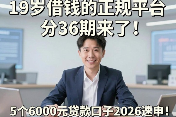19岁借钱的正规平台分36期来了!5个6000元贷款口子2026速申