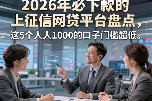 2026年必下款的上征信网贷平台盘点,这5个人人1000的口子门槛超低!