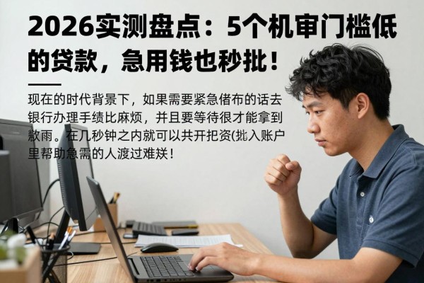 2026实测盘点:5个机审门槛低的贷款,急用钱也能秒批!