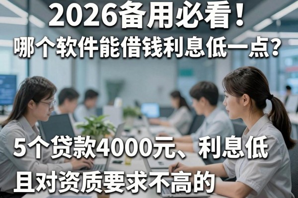 2026备用必看！哪个软件能借钱利息低一点？拆解5个贷款4000元、利息低且对资质要求不高的优质平台
