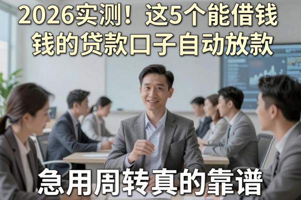 2026实测!这5个能借钱的贷款口子自动放款,急用周转真的靠谱