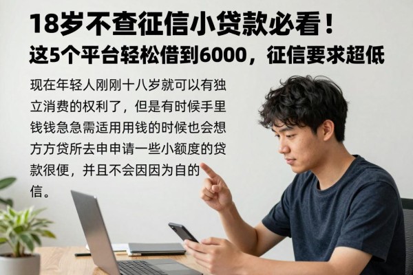 18岁不查征信小额贷款必看！这5个平台轻松借到6000，征信要求超低