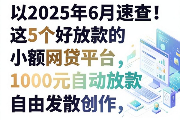 2025年6月速查！这5个好放款的小额网贷平台，征信要求不高，1000元自动放款