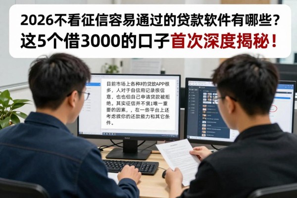 2026不看征信容易通过的贷款软件有哪些？这5个借3000的口子首次深度揭秘！