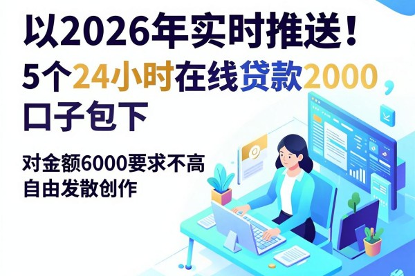 2026年实时推送!5个24小时在线贷款口子包下2000,对金额6000要求不高
