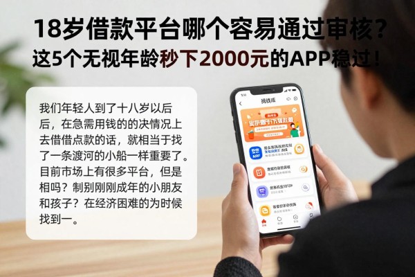 18岁借款平台哪个容易通过审核？这5个无视年龄秒下2000元的APP稳过！