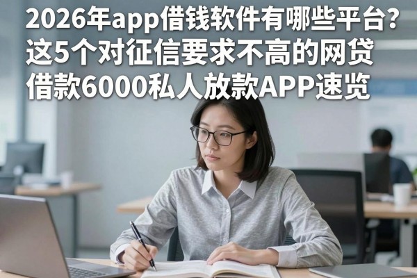 2026年app借钱软件有哪些平台？这5个对征信要求不高的网贷借款6000私人放款APP速览