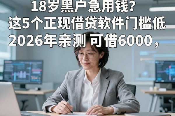 18岁黑户急用钱？这5个正规借贷软件门槛低，2026年亲测可借6000！