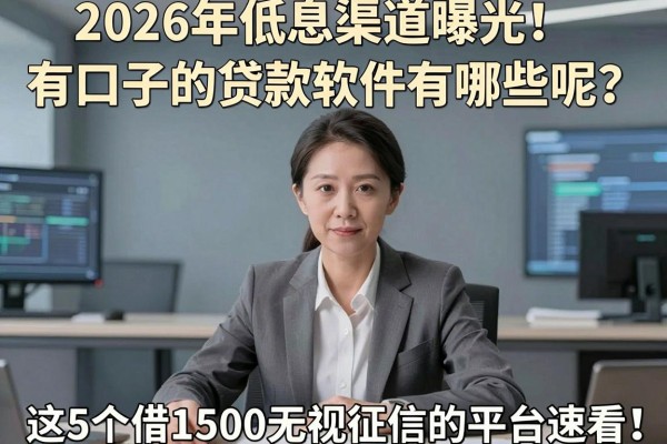 2026年低息渠道曝光!有口子的贷款软件有哪些呢?这5个借1500无视征信的平台速看