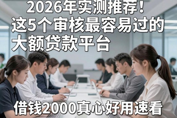 2026年实测推荐！这5个审核最容易过的大额贷款平台，借钱2000真心好用速看