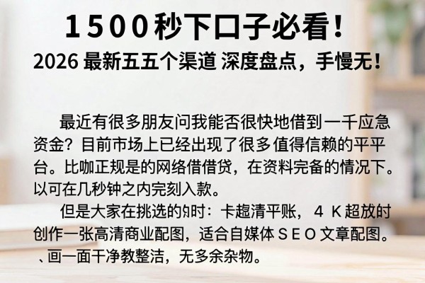1500秒下口子必看!2026最新五个渠道深度盘点,手慢无!