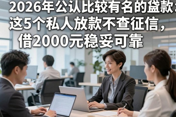 2026年公认比较有名的贷款app盘点:这5个私人放款不查征信,借2000元稳妥可靠