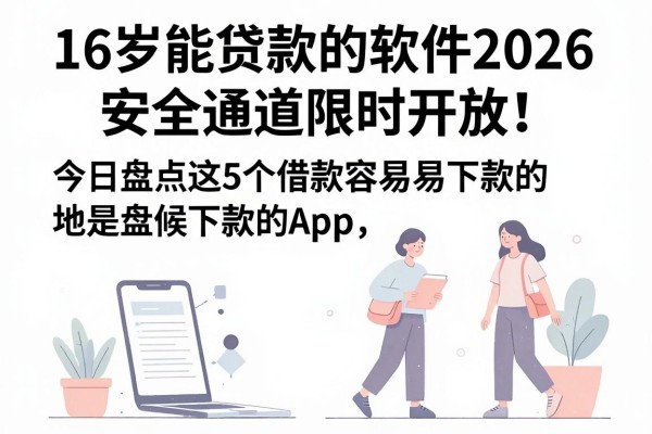 16岁能贷款的软件2026安全通道限时开放!今日盘点这5个借款容易下款的App