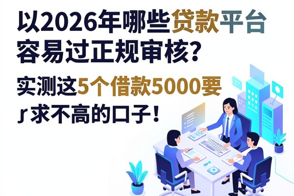 2026年哪些贷款平台容易过正规审核？实测这5个借款5000要求不高的口子！