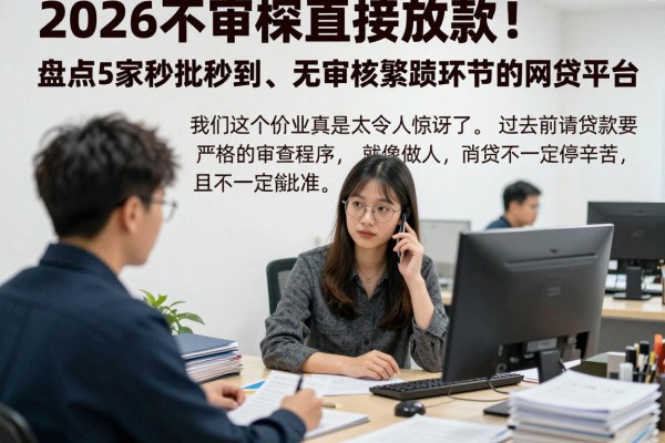 2026不审核直接放款!盘点5家秒批秒到、无审核繁琐环节的网贷平台