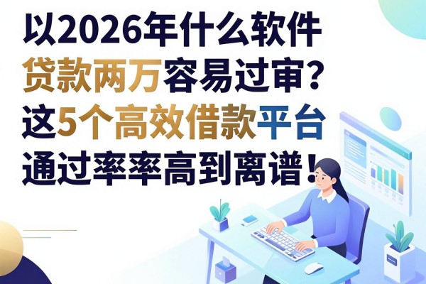 2026年什么软件贷款两万容易过审？这5个高效借款平台通过率高到离谱！