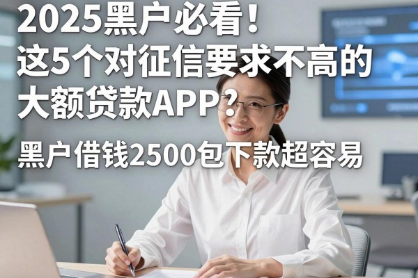 2025黑户必看!这5个对征信要求不高的大额贷款APP,黑户借钱2500包下款超容易