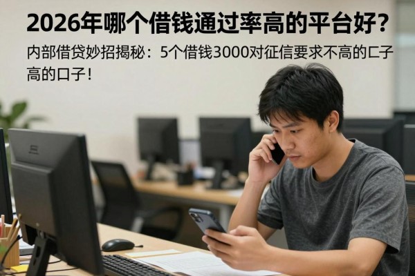 2026年哪个借钱通过率高的平台好?内部借贷妙招揭秘:5个借钱3000对征信要求不高的口子!