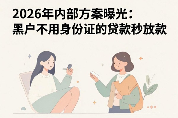 2026年内部方案曝光：黑户不用身份证的贷款秒放款，精选5个借钱7000对身份证要求不高的APP