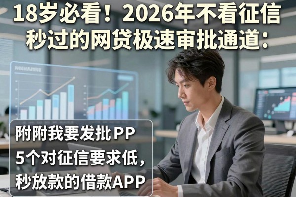 18岁必看！2026年不看征信秒过的网贷极速审批通道，附5个对征信要求低、秒放款的借款APP