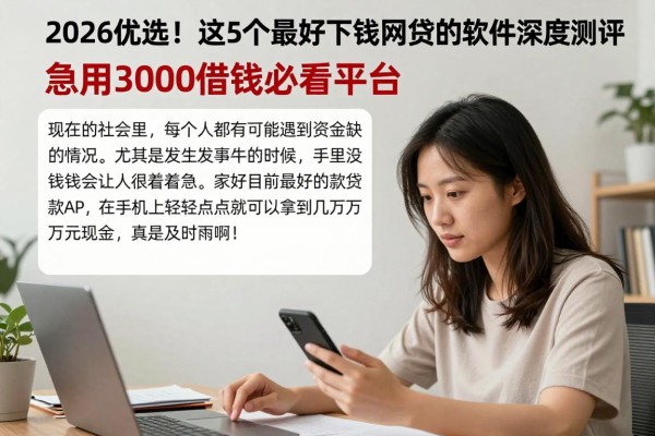2026优选!这5个最好下钱网贷的软件深度测评,急用3000借款必看平台