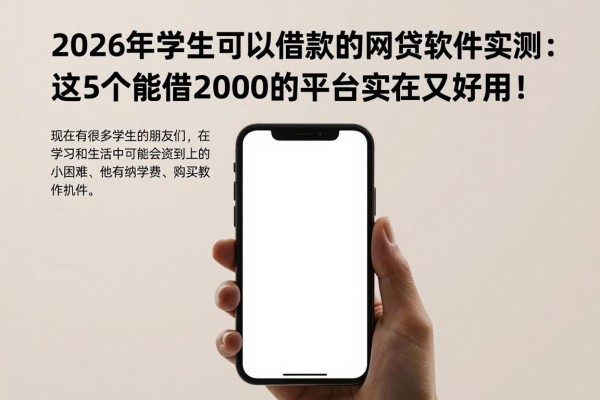 2026年学生可以借款的网贷软件实测:这5个能借2000的平台实在又好用!