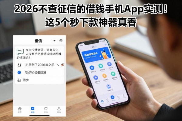 2026不查征信的借钱手机app实测!这5个秒下款神器真香