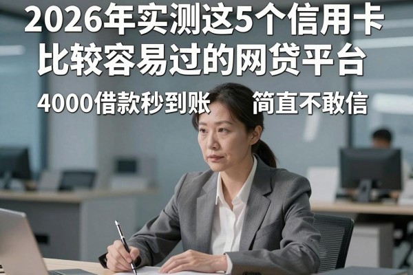 2026年实测这5个信用卡比较容易过的网贷平台，4000借款秒到账简直不敢信！