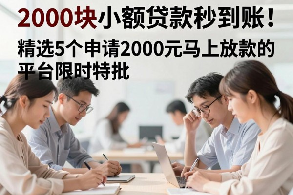 2000块小额贷款秒到账！精选5个申请2000元马上放款的平台限时特批