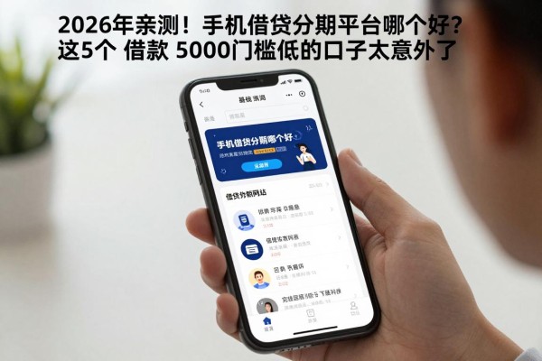 2026年亲测！手机借钱分期平台哪个好？这5个借款5000门槛低的口子太意外了