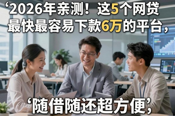 2026年亲测！这5个网贷最快最容易下款6万的平台，随借随还超方便！