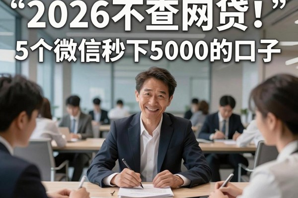2026不查网贷！5个微信秒下5000的口子，步骤简单到离谱