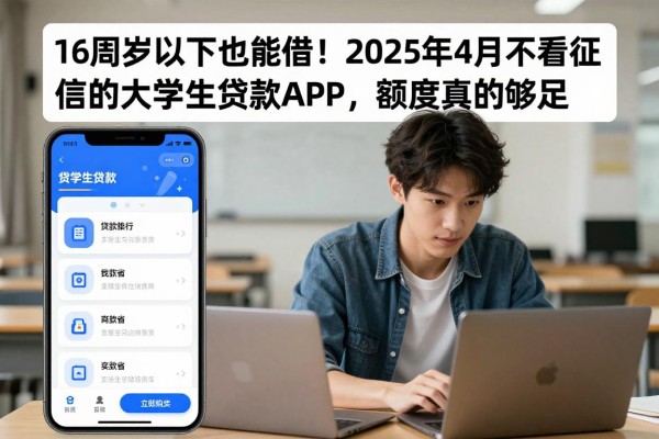 16周岁以下也能借！2025年4月不看征信的大学生贷款APP，额度真的够足
