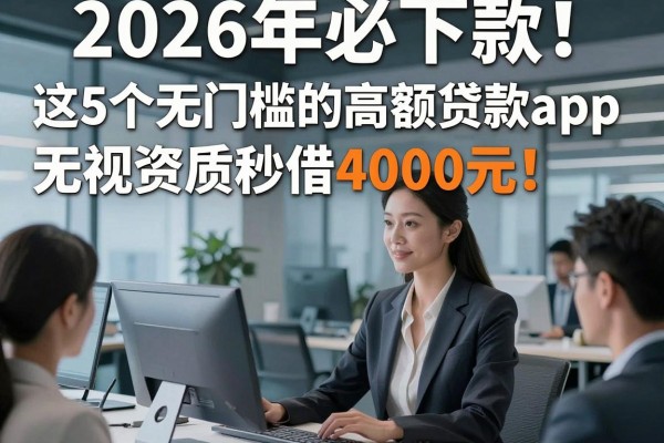 2026年必下款!这5个无门槛的高额贷款app,无视资质秒借4000元,亲测靠谱