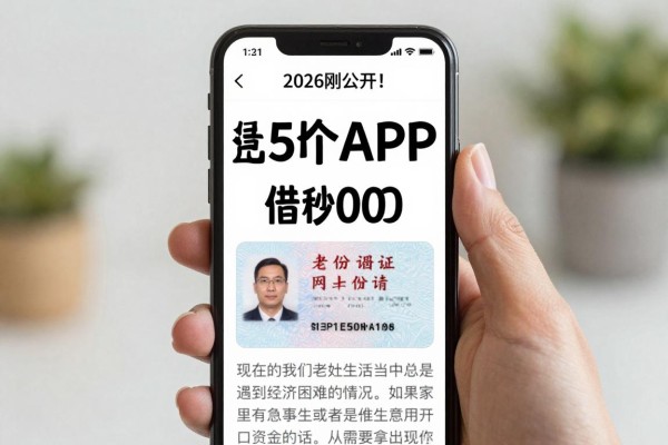 2026刚公开!凭身份证贷款网上申请,这5个APP能秒借3000
