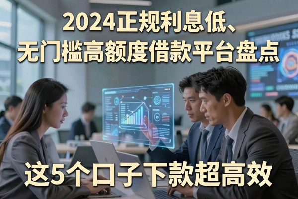 2024正规利息低、无门槛高额度借款平台盘点,这5个口子下款超高效!