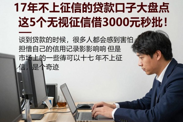17年不上征信的贷款口子大盘点,这5个无视征信借3000元秒批!